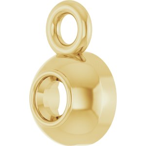 10K Yellow Gold 1.5 mm Round Bezel-Set Dangle