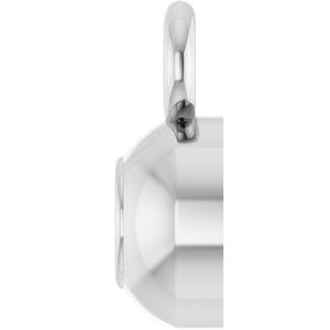 10K White Gold 1.5 mm Round Bezel-Set Dangle