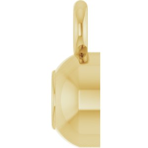 10K Yellow Gold 1.5 mm Round Bezel-Set Dangle