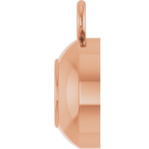 18K Rose Gold 3 mm Round Bezel-Set Dangle