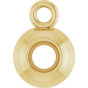 10K Yellow Gold 2 mm Round Bezel-Set Dangle