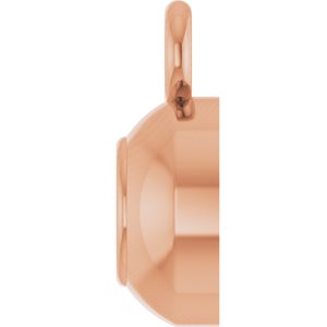 18K Rose Gold 2 mm Round Bezel-Set Dangle
