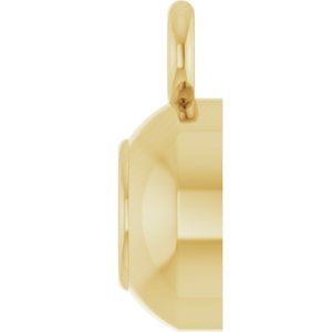 10K Yellow Gold 2 mm Round Bezel-Set Dangle
