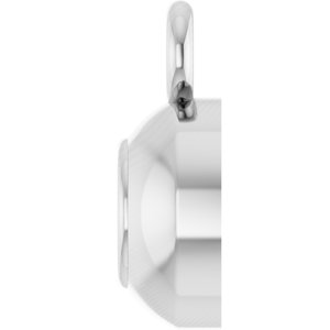 10K White Gold 2 mm Round Bezel-Set Dangle