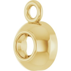 10K Yellow Gold 2 mm Round Bezel-Set Dangle
