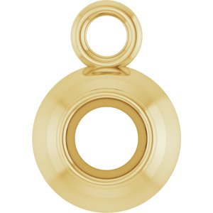 10K Yellow Gold 2.5 mm Round Bezel-Set Dangle
