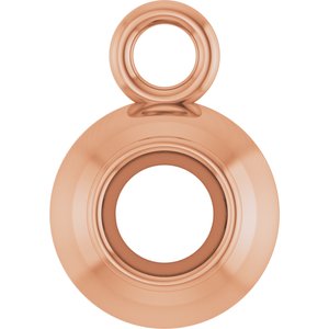 10K Rose Gold 2.5 mm Round Bezel-Set Dangle