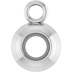 10K White Gold 2.5 mm Round Bezel-Set Dangle