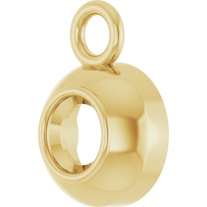 10K Yellow Gold 2.5 mm Round Bezel-Set Dangle
