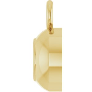 10K Yellow Gold 2.5 mm Round Bezel-Set Dangle