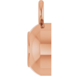 10K Rose Gold 2.5 mm Round Bezel-Set Dangle