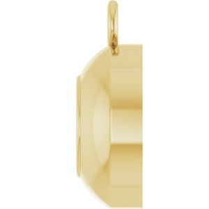 10K Yellow Gold 4 mm Round Bezel-Set Dangle