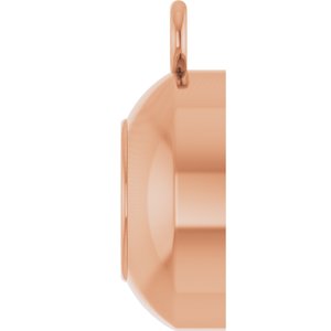 10K Rose Gold 4 mm Round Bezel-Set Dangle