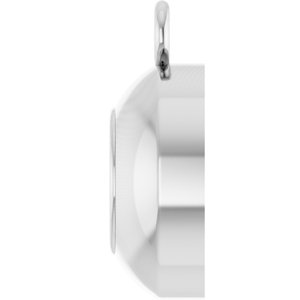 10K White Gold 4 mm Round Bezel-Set Dangle