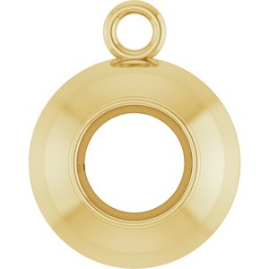 10K Yellow Gold 4 mm Round Bezel-Set Dangle