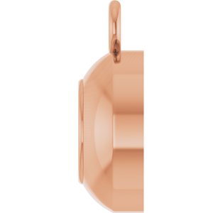 18K Rose Gold 3.5 mm Round Bezel-Set Dangle