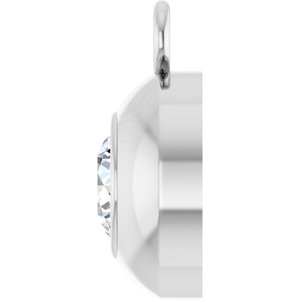 Platinum 3.5 mm Round 1/6 CT Lab-Grown Diamond Bezel-Set Dangle