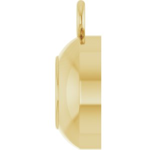 10K Yellow Gold 3.5 mm Round Bezel-Set Dangle