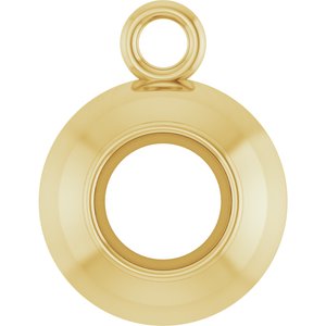 10K Yellow Gold 3.5 mm Round Bezel-Set Dangle