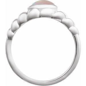 Sterling Silver Natural Ethiopian Opal Ring