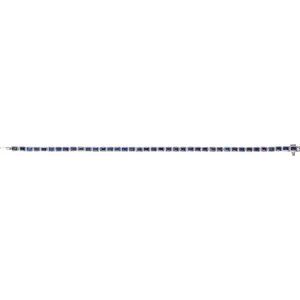 Sterling Silver Lab-Grown Sapphire Line 7" Bracelet – image 4