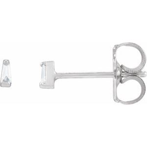 14K White Gold .02 CTW Natural Diamond Channel-Set Earrings