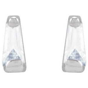 14K White Gold .02 CTW Natural Diamond Channel-Set Earrings – image 2