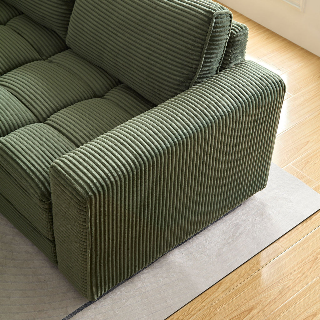 3 Seats(complimentary 3 pillows),Couch with Detachable Seat & Back Cushion, Corduroy Upholstery Sofa&Couch for Living Room,Apartment