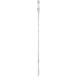 Sterling Silver Natural Peridot Bezel-Set 3-Stone 6 1/2-7 1/2" Bracelet – image 3
