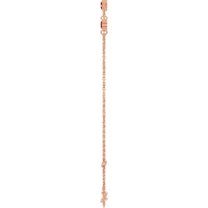 14K Rose Gold Natural Mozambique Garnet Bezel-Set 3-Stone 6 1/2-7 1/2" Bracelet – image 3