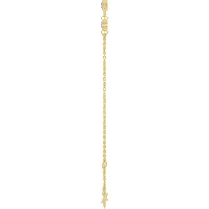 14K Yellow Gold Lab-Grown Alexandrite Bezel-Set 3-Stone 6 1/2-7 1/2" Bracelet – image 3