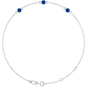 Bezel-Set Link Bracelet