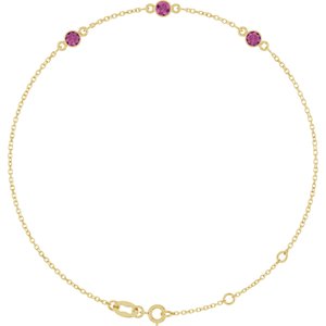 Bezel-Set Link Bracelet