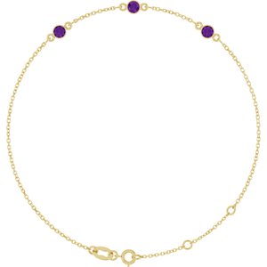 Bezel-Set Link Bracelet