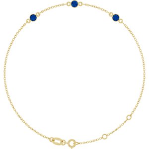 Bezel-Set Link Bracelet