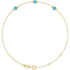 Bezel-Set Link Bracelet