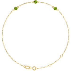 Bezel-Set Link Bracelet