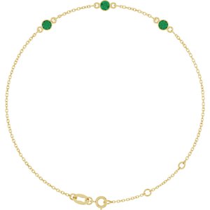 Bezel-Set Link Bracelet