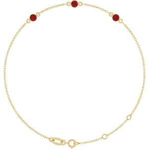 Bezel-Set Link Bracelet