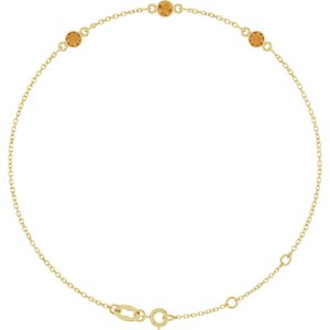 Bezel-Set Link Bracelet