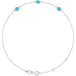 Bezel-Set Link Bracelet