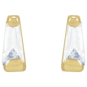 14K Yellow Gold .02 CTW Natural Diamond Channel-Set Earrings – image 2