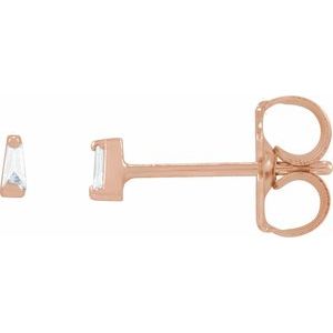 14K Rose Gold .02 CTW Natural Diamond Channel-Set Earrings