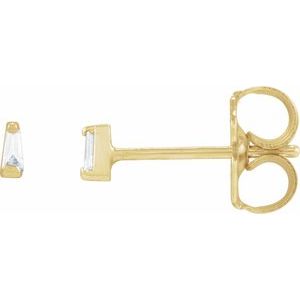 14K Yellow Gold .02 CTW Natural Diamond Channel-Set Earrings