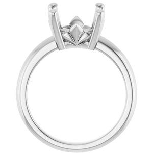 Sterling Silver 10x10 mm Cushion Ring Mounting – image 4