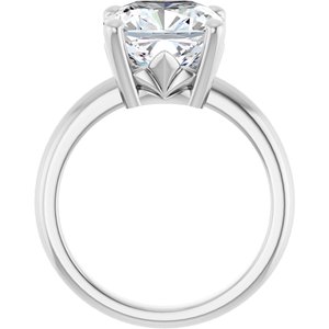 Sterling Silver 10x10 mm Cushion Ring Mounting – image 3