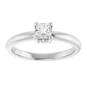 Sterling Silver 4x4 mm Cushion Ring Mounting – image 5