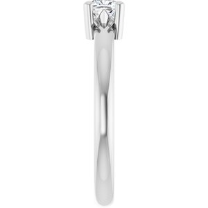 10K X1 White Gold 4x4 mm Cushion Ring Mounting – image 7