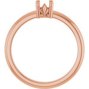 10K Rose Gold 4x4 mm Cushion Ring Mounting – image 4