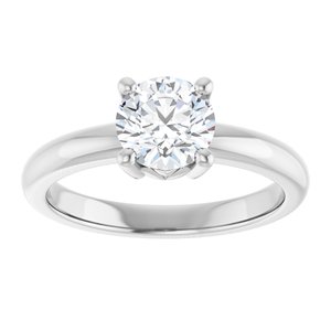 Continuum Sterling Silver 6.5 mm Round Ring Mounting – image 5